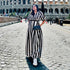 Contemporary Striped Jumpsuit